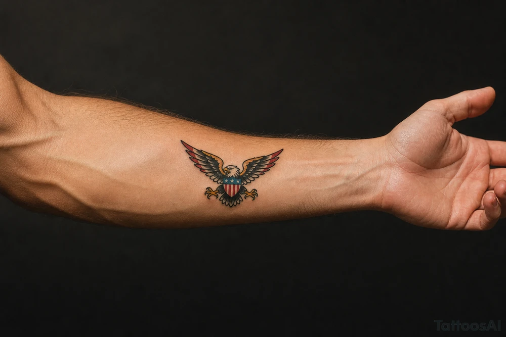 spread eagle tattoo idea
