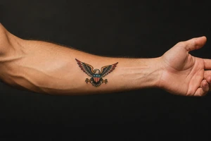 spread eagle tattoo idea