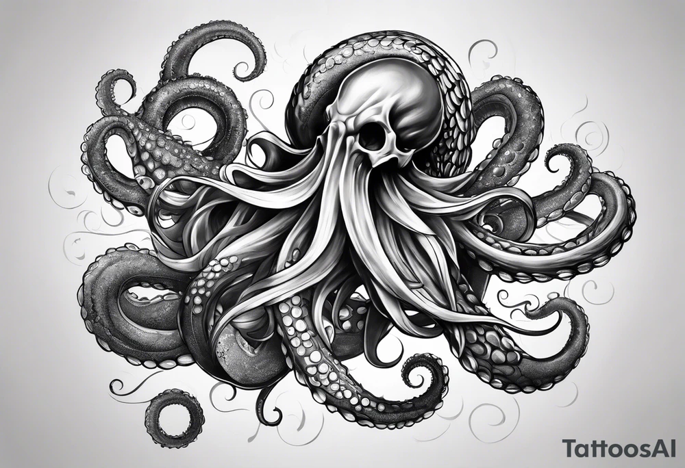 tentacles realistic tattoo idea