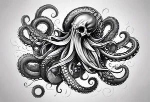 tentacles realistic tattoo idea