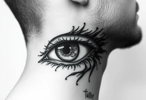 EYE WITH WINHS nd the reflection in the eye of what it sees tattoo idea