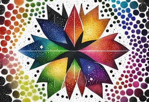 7 stars in rainbow colors tattoo idea