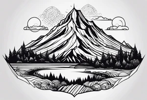 Volcan feu lave tattoo idea