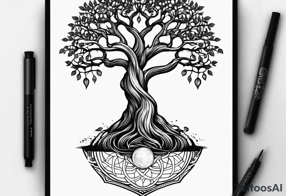 Yggdrasil petit simplist tattoo idea
