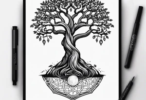 Yggdrasil petit simplist tattoo idea