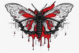 dead aven dripped in blood tattoo idea