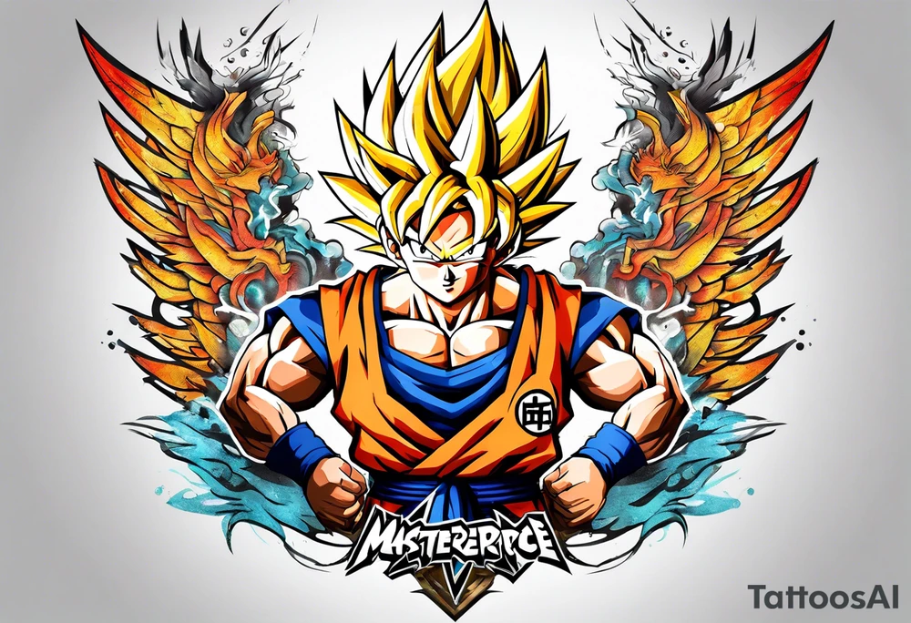 Tattoo on arm with goku with wings tattoo idea