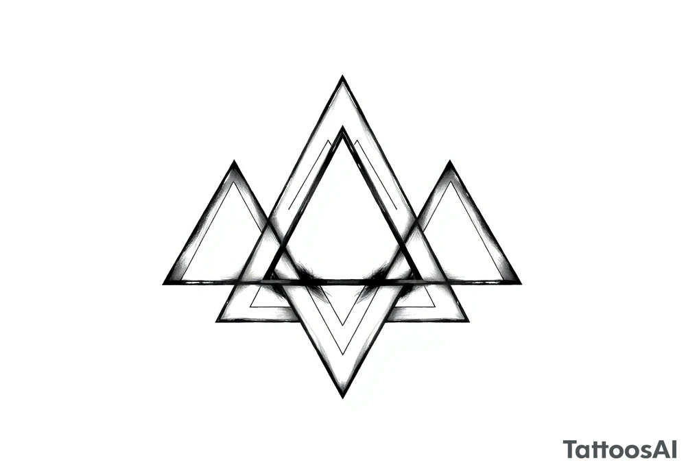 I want triangle. Spirit mind and body. Three triangles tattoo idea