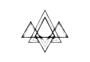 I want triangle. Spirit mind and body. Three triangles tattoo idea