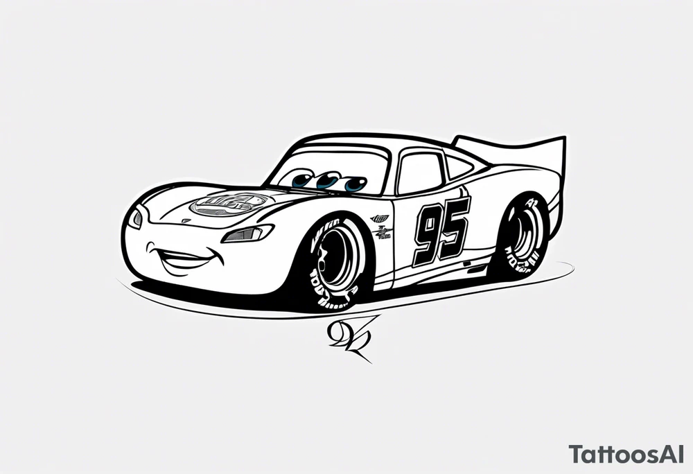 Lightning mcqueen number 95 tattoo idea