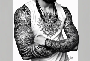 mindfulness chokra arm tattoo idea