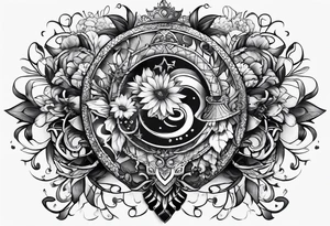war and love in simbols tattoo idea
