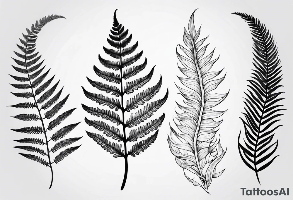 Fern leaf tattoo idea