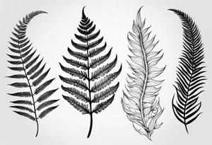 Fern leaf tattoo idea