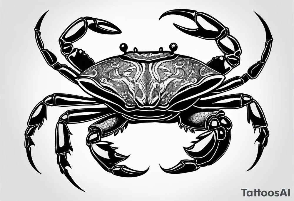 Crab con  69 nelle chele tattoo idea