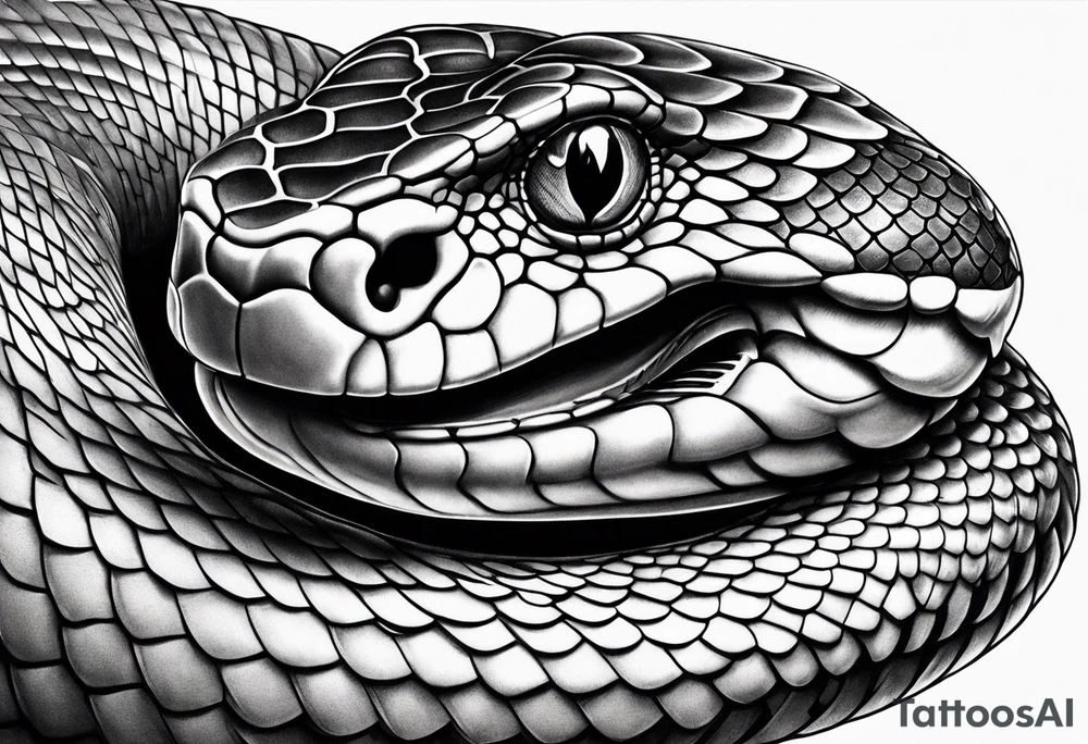Black snake tattoo idea