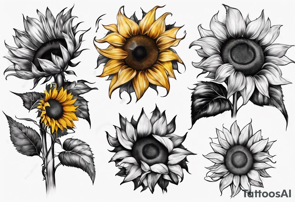 Sunflower tattoo idea