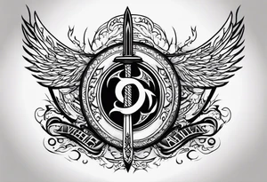 Valhalla sword  fire tattoo idea