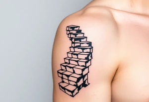 a fractured staircase tattoo idea