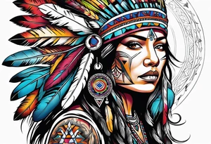 Native American Christian tattoo idea