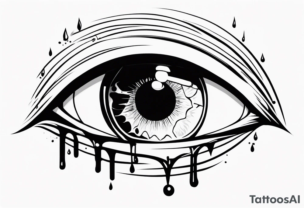 Hellsing bleeding tear eye tattoo tattoo idea
