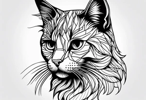 cat design tattoo idea