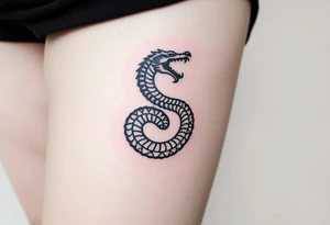 Ouroboros or dragon/serpent/snake eating its own tail tattoo idea