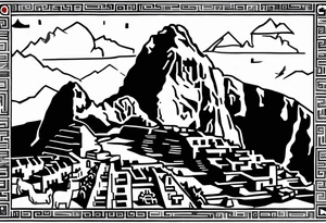 Peruvian paraphernalia (machu picchu, llamas, mountains, aztecas) tattoo idea