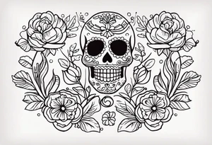 Mexico day of dead tattoo idea