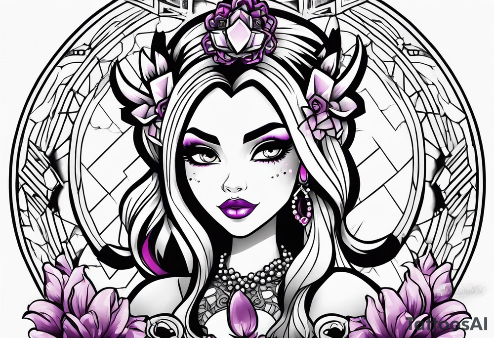 Clawd and Draculaura monster high tattoo idea