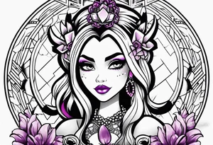 Clawd and Draculaura monster high tattoo idea