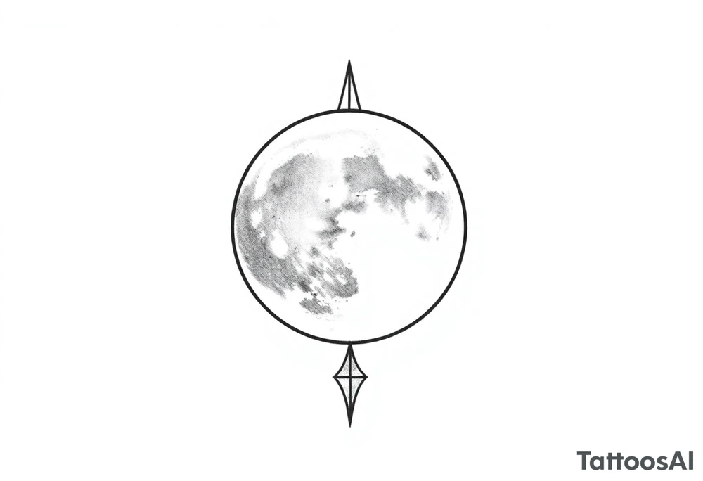 sacred moon tattoo idea