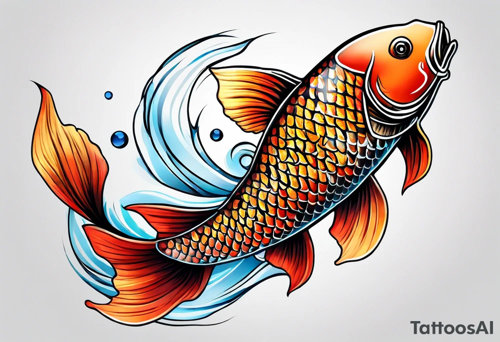 Koi fish tattoo idea