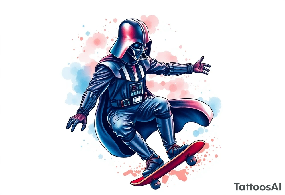 MEMORY TATTOO
blue and red Darth Vader skateboarding outdoor
"Darth Carter"
12/29/88-01/06/24 tattoo idea
