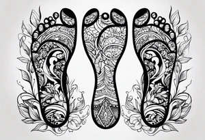 vegan footprints tattoo idea