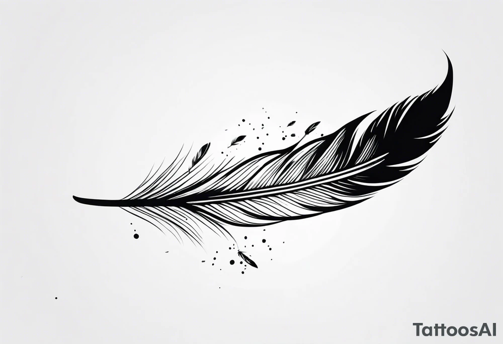 feather falling tattoo idea