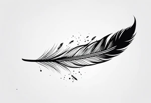 feather falling tattoo idea