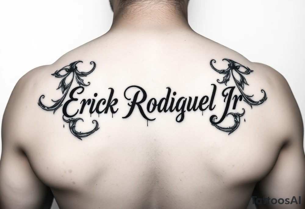 Tattoo with the name Erick Rodriguez jr tattoo idea