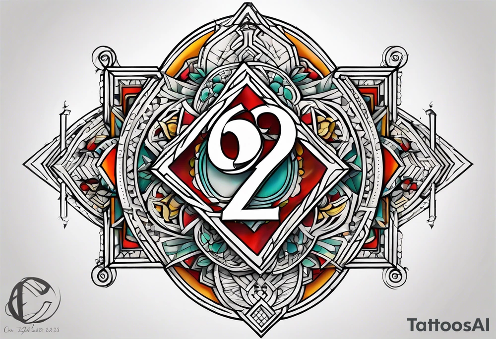Crossed out number 9728 tattoo idea