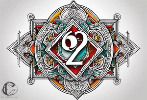 Crossed out number 9728 tattoo idea
