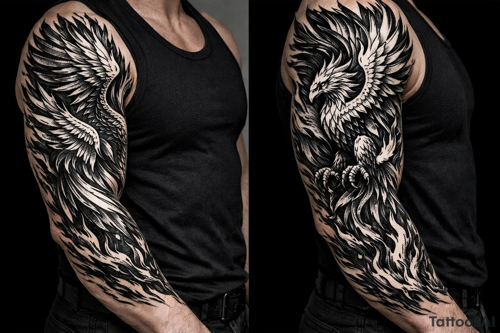 A phoenix tattoo idea