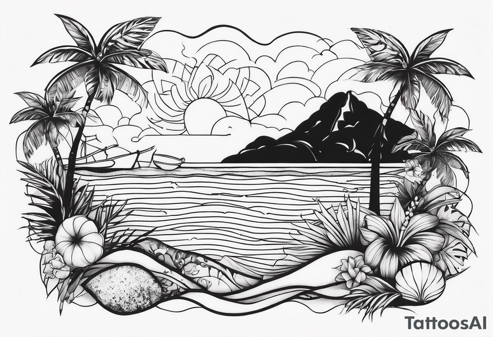 beach tattoo idea
