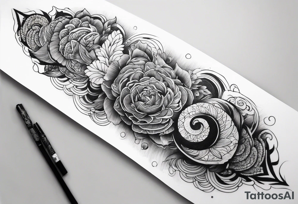 Reincarnation long forearm tattoo tattoo idea