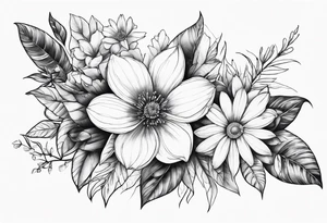 Animal flower tattoo idea