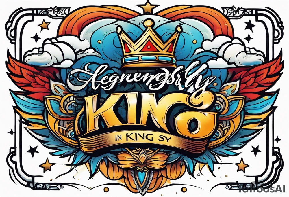 A legendary king, lives in the sky tattoo idea