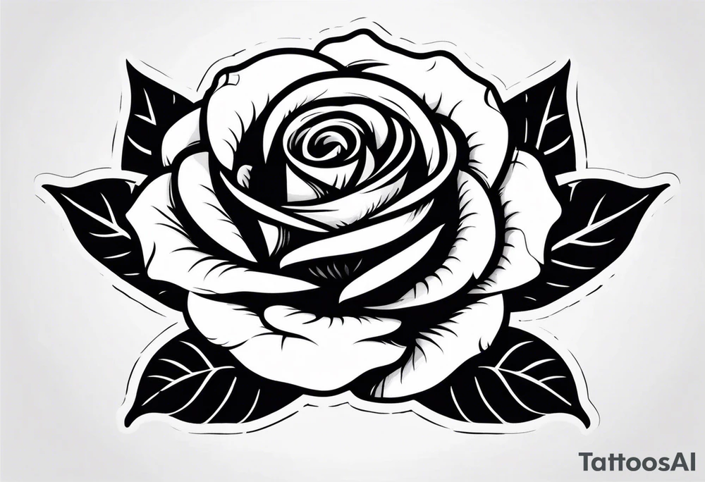 red rose, black background tattoo idea