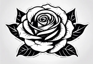 red rose, black background tattoo idea
