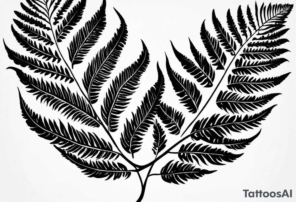 Fern leaf tattoo idea