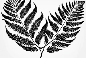 Fern leaf tattoo idea
