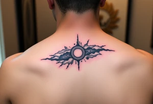 negative space tattoo inspired by the galaxy tattoo idea